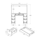 Penteadeira Camarim 7 Gavetas com Espelho e Kit LED - 100% MDF Branco [Iluminação 3 Tons]